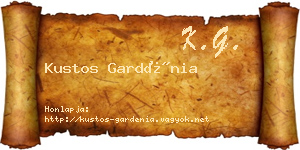 Kustos Gardénia névjegykártya